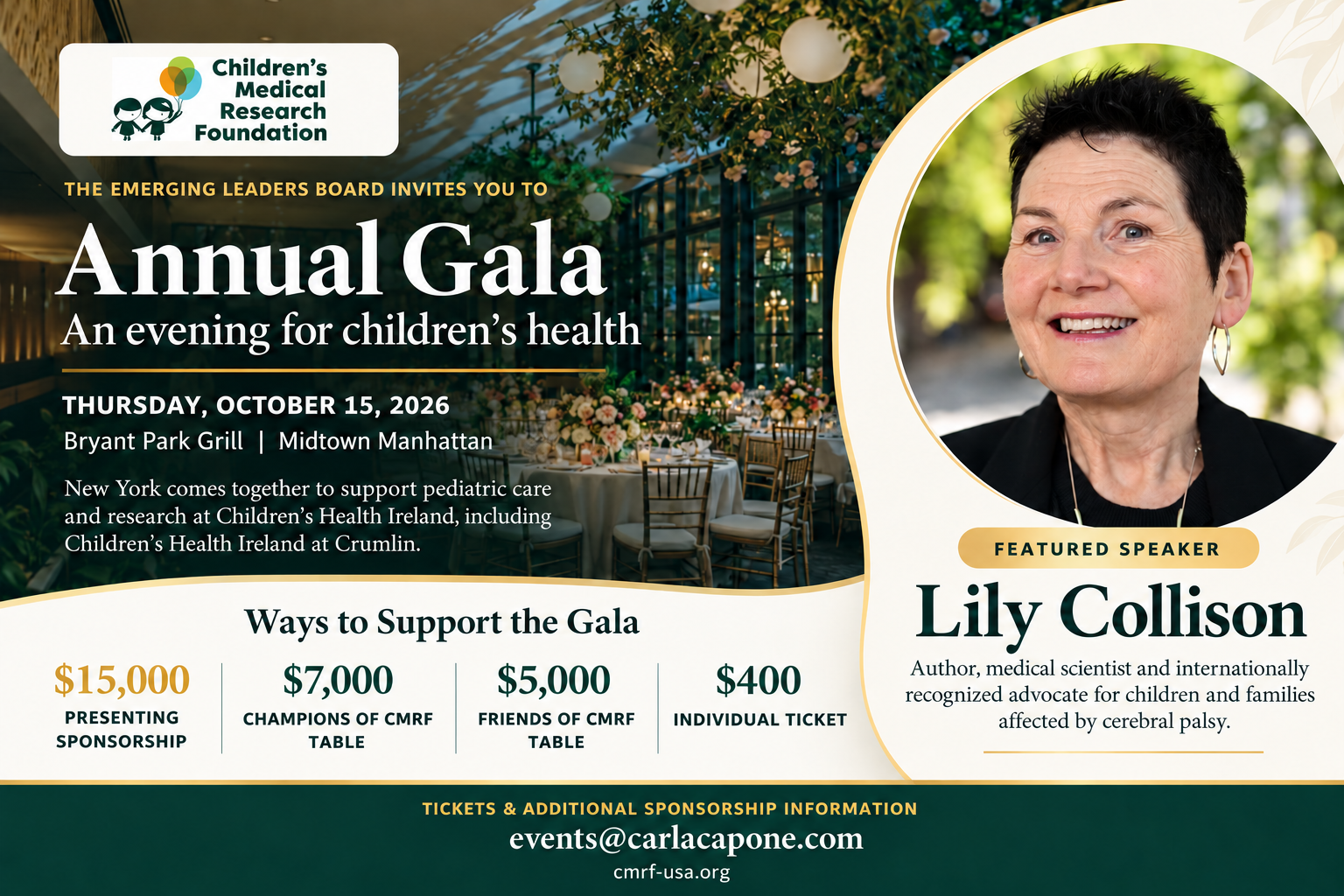 October 15th, 2026: Emerging Leaders Gala, New York City